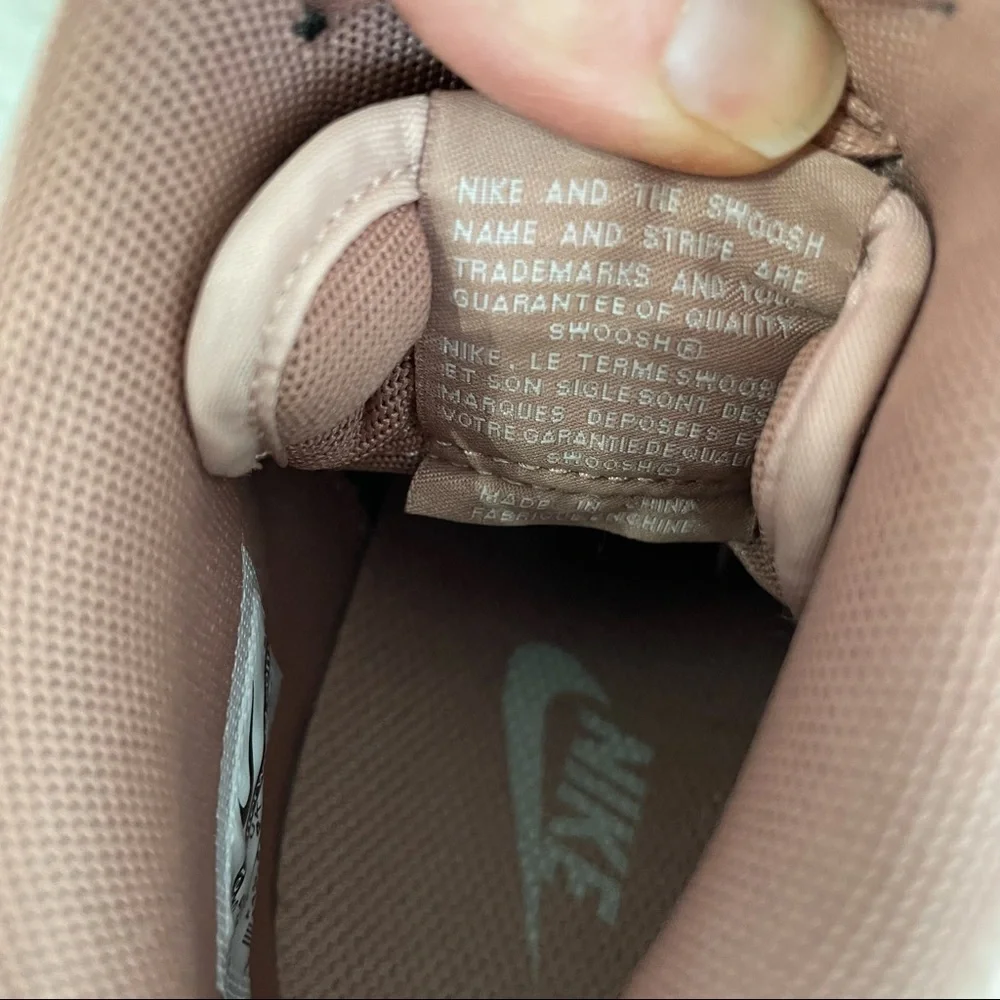 Nike Women's Metallic Rose Gold High-Top Sneakers